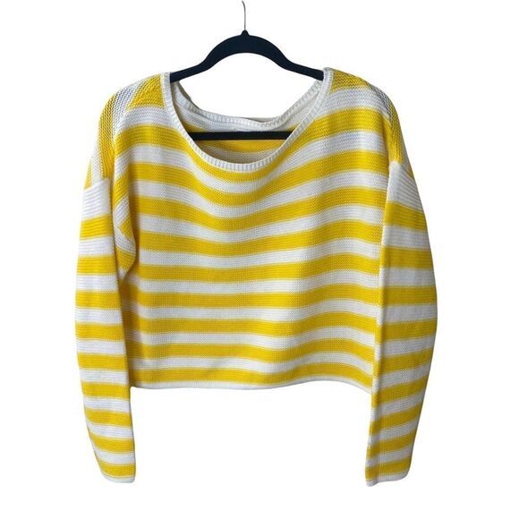 Garage Striped Crop Sweater Sz M - Picture 1 of 5